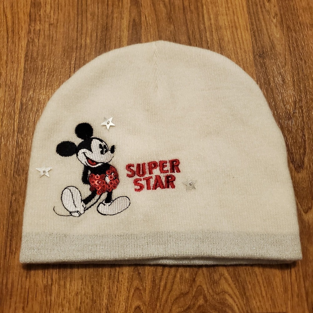 Disney Mickey Mouse Beanie Hat One Size Winter Cap Super‎ Star